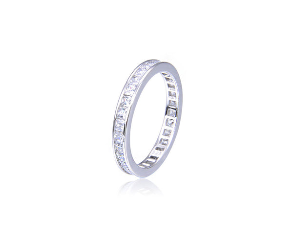Onefeart Acier Inoxydable Les Femmes Bague Ronde Zircon Couronne Forme