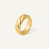 Bague anneau torsadé épais Twist