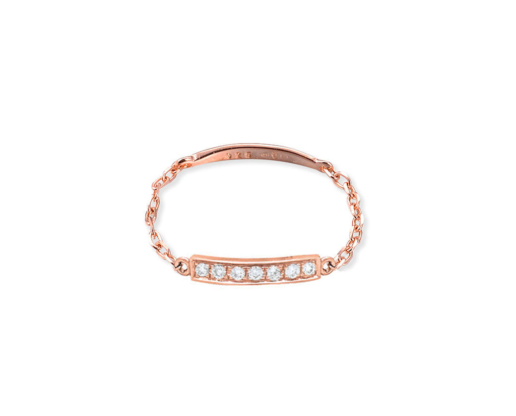 Bague chaîne barrette Barbare - Main Image