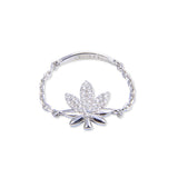 bague-chaine-marijuana-argent-zirconium