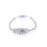 bague-plume-chainette-argent-zirconium