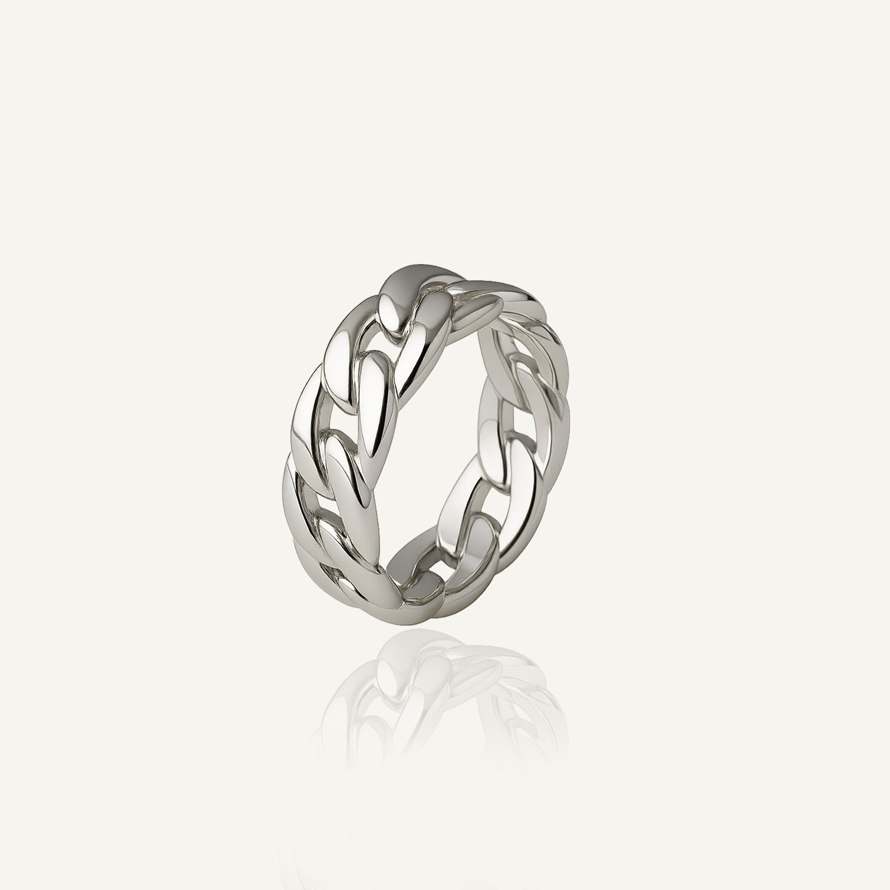 Bague maille gourmette épaisse Chainz