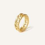 Bague maille gourmette épaisse Chainz