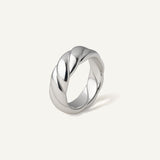 Bague anneau torsadé épais Twist