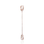 boucle-oreille-menottes-chaine-rose-gold