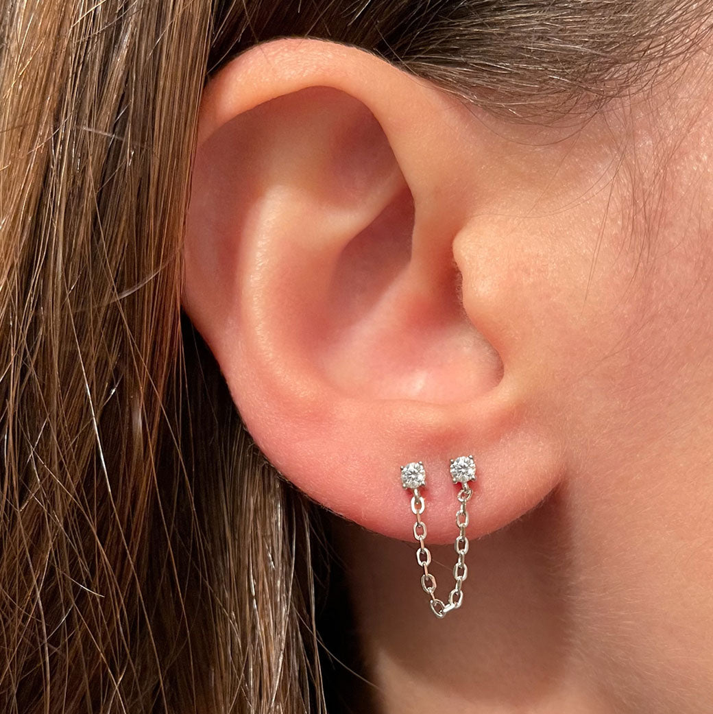 boucle-oreille-2-trous-chaine-solitaire-argent