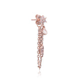 boucle-oreille-chainette-fleur-brillante-plaque-or-rose-zirconium