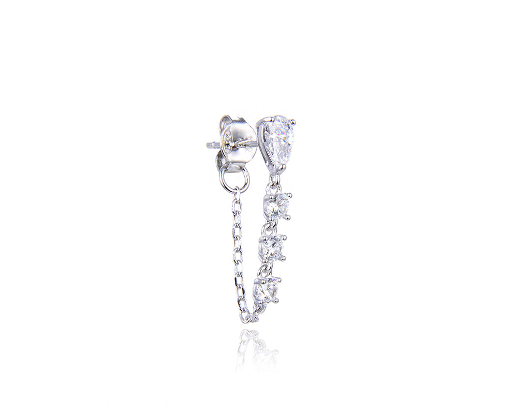 boucle-oreille-pendante-chaine-poire-brillants-argent