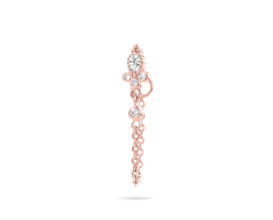 boucle-oreille-chainette-brillantes-plaque-or-rose-zirconium