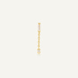 Boucle d'oreille chaînette baguette barbare