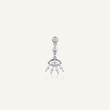Boucle d'oreille pendante oeil Ayin