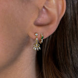 Boucle d'oreille pendante oeil Ayin