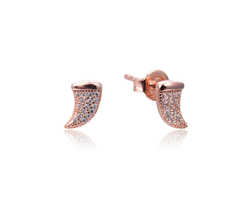 boucles-oreilles-petites-cornes-brillantes-plaque-or-rose-zirconium