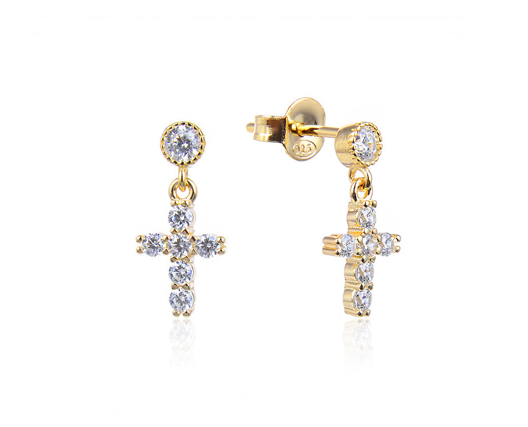 boucles-oreilles-petite-croix-strass-dore