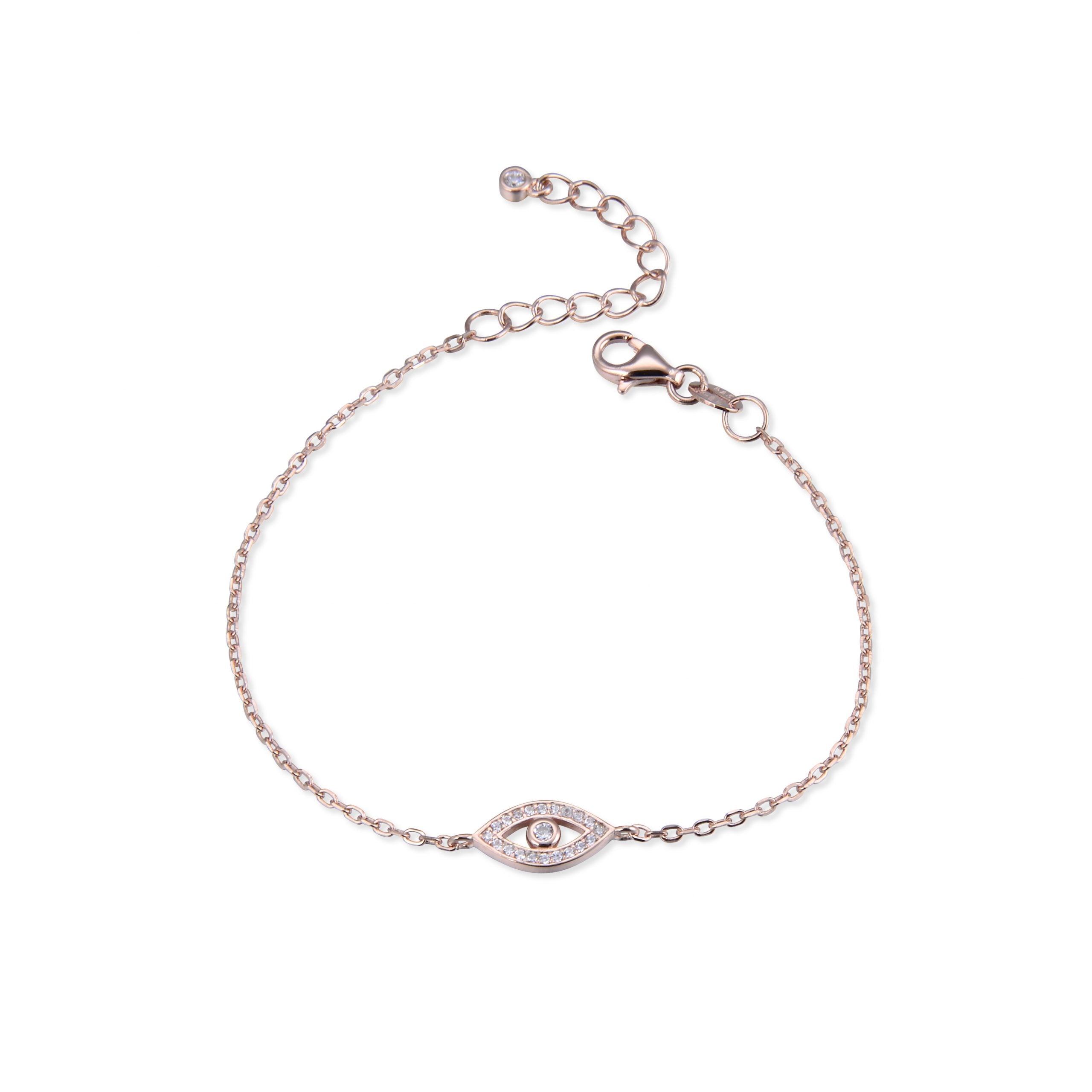 bracelet-chaine-oeil-rose-brillant-porte-bonheur