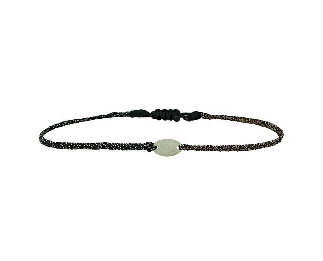 bracelet-bicolore-cordon-lurex-ovale-argent