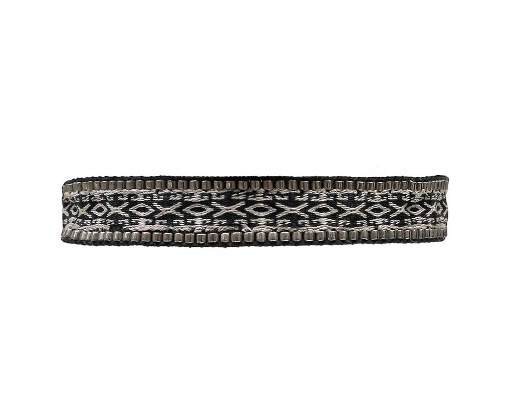 bracelet-ethnique-homme-tissu-noir-gris-motifs-perles