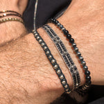 bracelet-boules-pour-homme-noir-argent