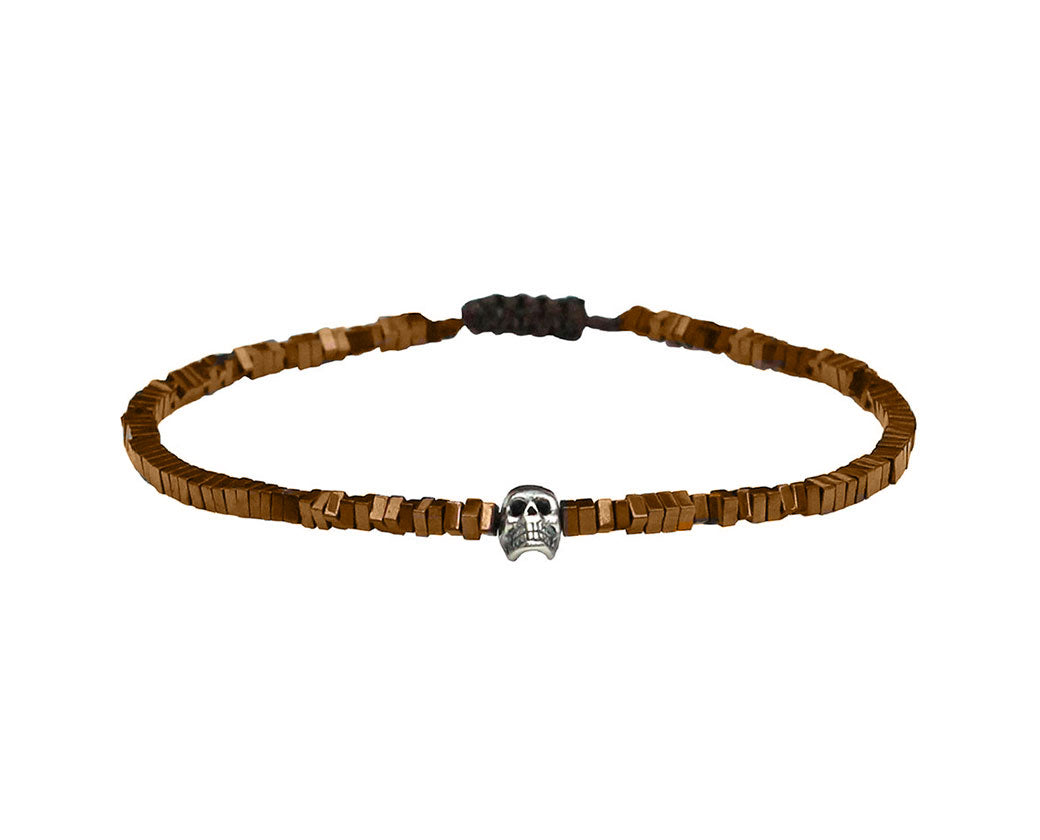 bracelet-fin-homme-tete-de-mort-argent-hematites-bronze