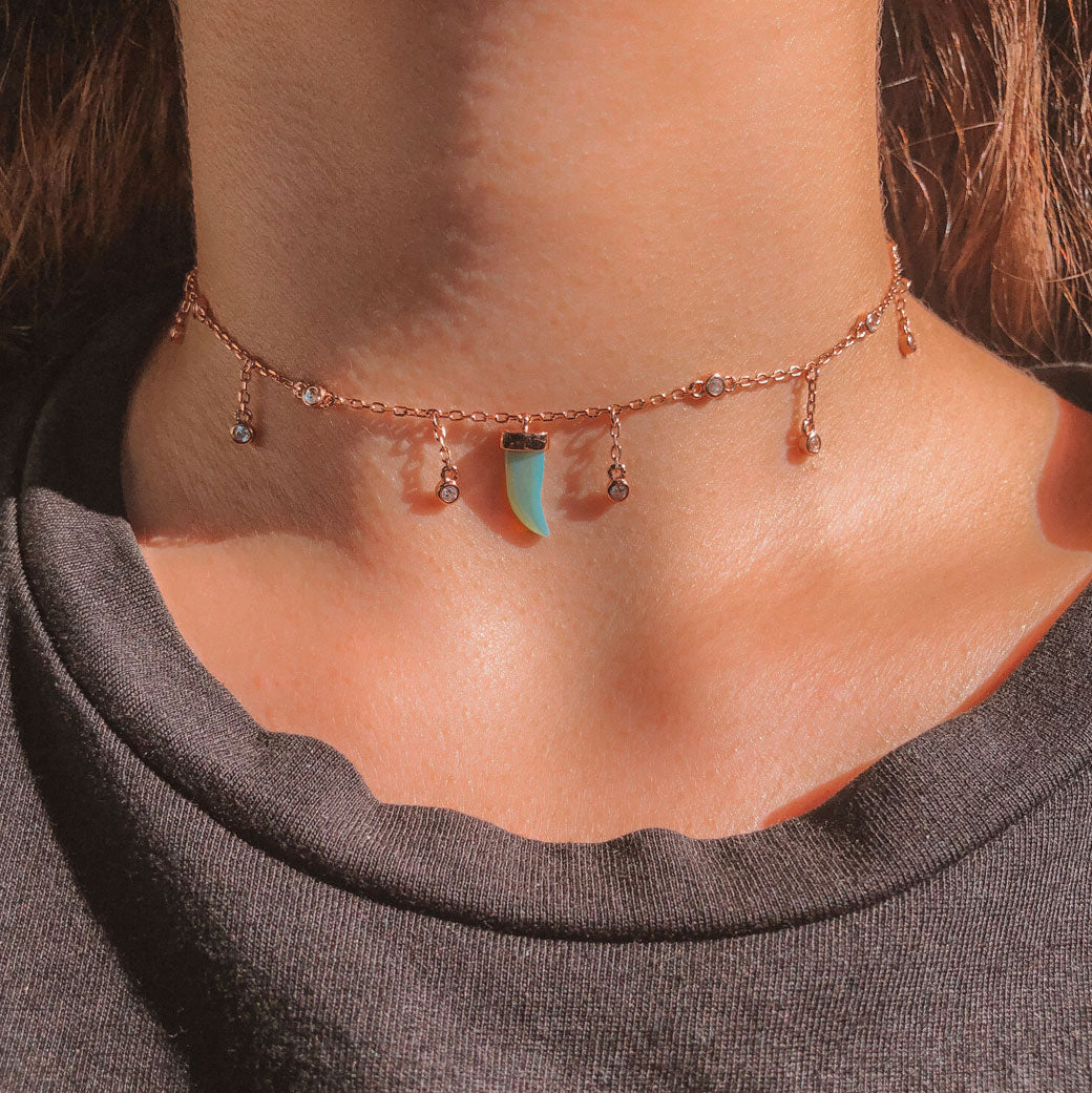 ras-de-cou-pampilles-corne-turquoise-rose-gold