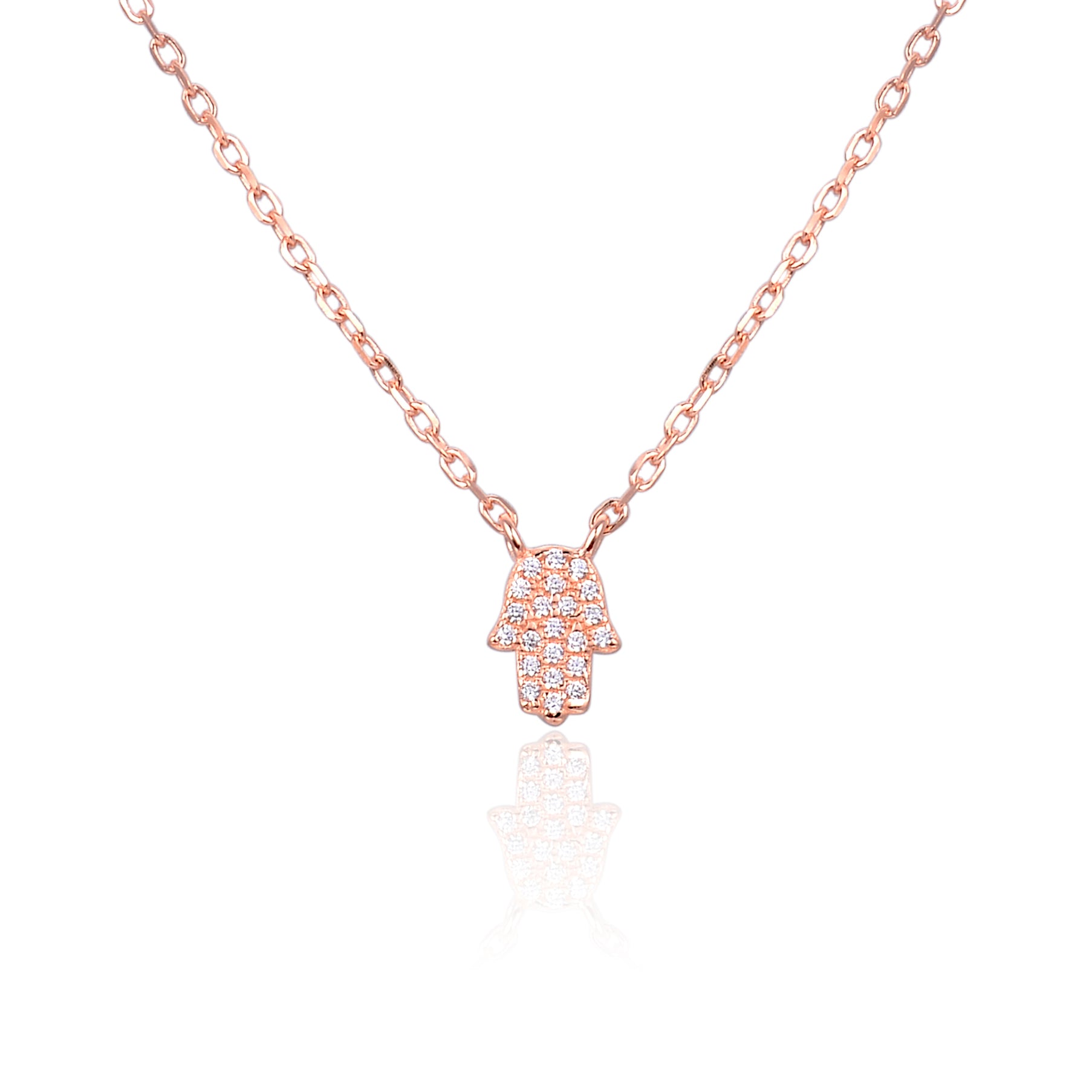 collier-chaine-main-brillante-luck-plaque-or-rose