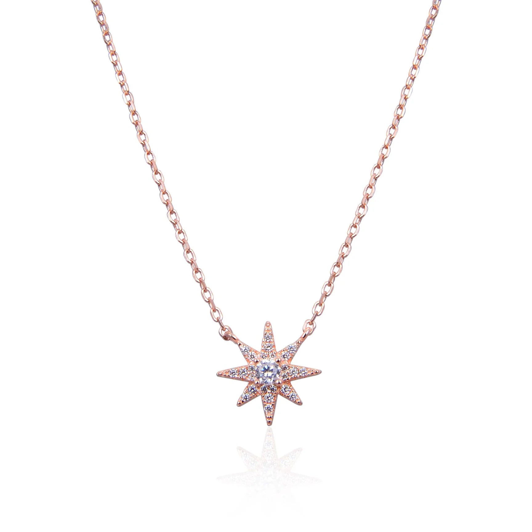 collier-petit-flocon-plaque-or-rose-brillant