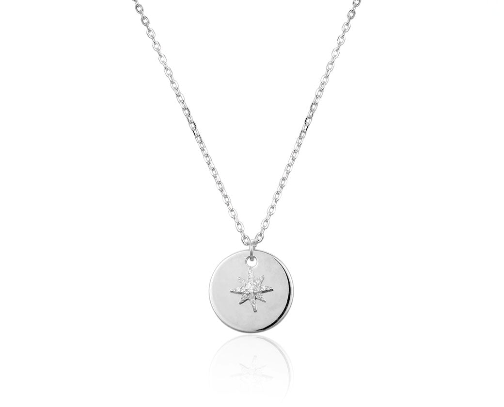 Collier Toggle Mailles Marines Avec étoile En Argent Plaqué Vieilli - Neuf Sans Emballage