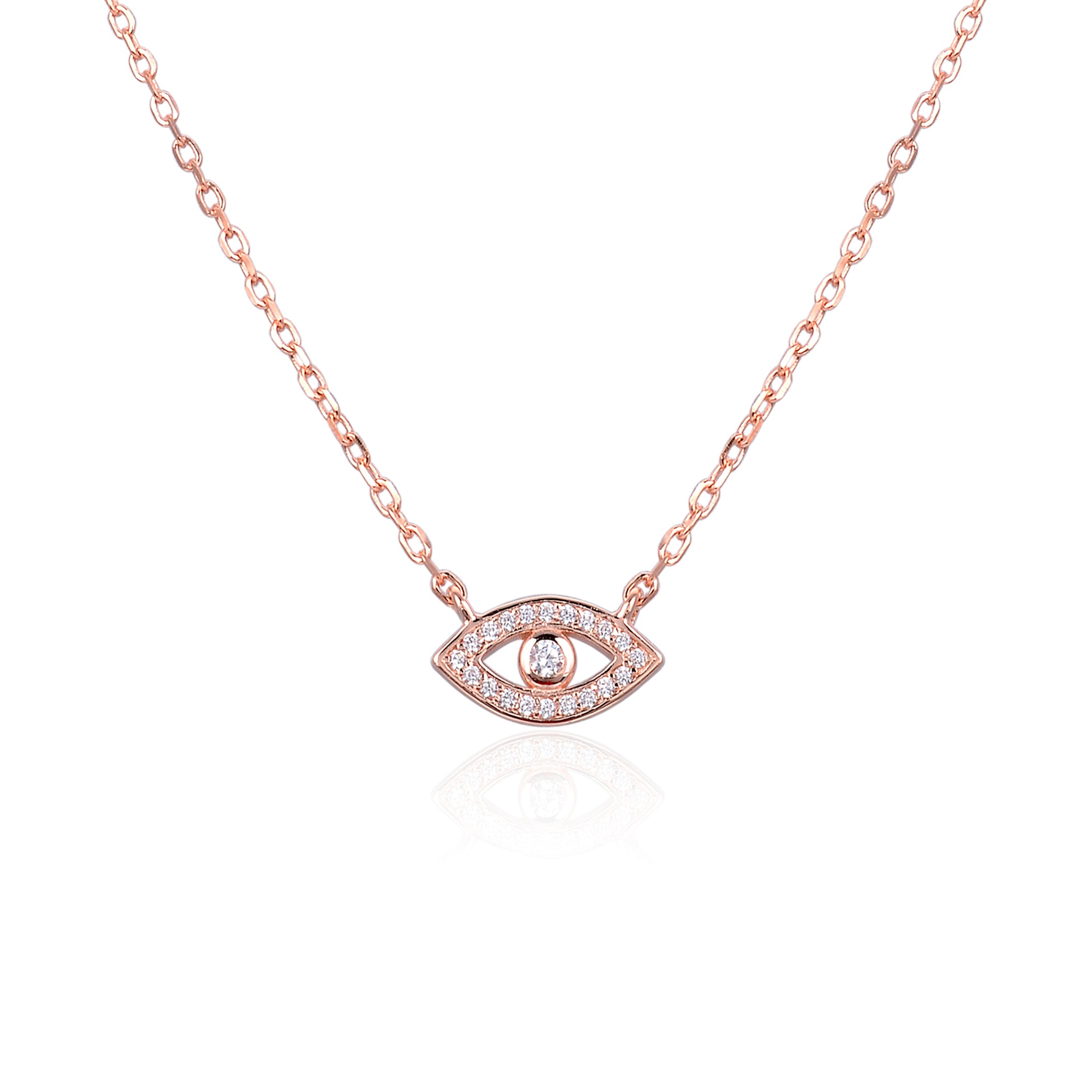 collier-oeil-brillant-plaque-or-rose-zirconium