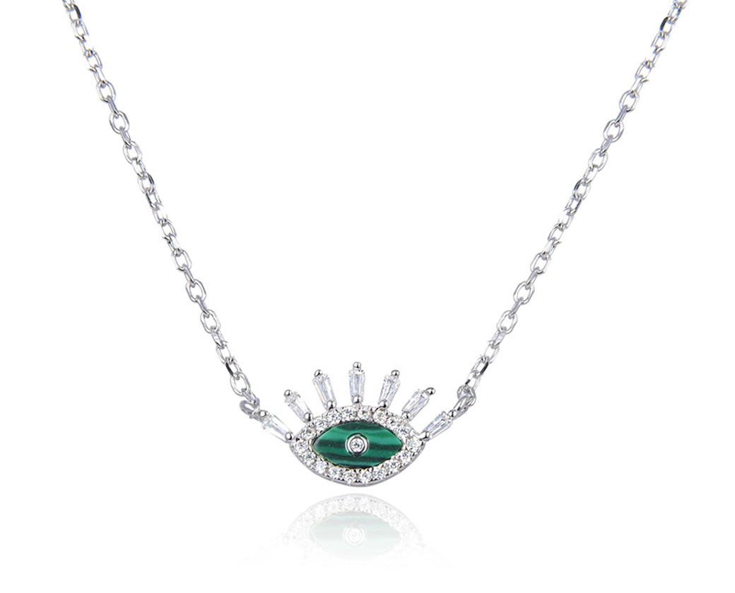 collier-oeil-vert-ayin-malachite-argent-zirconium