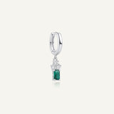 Créole breloque pendentif Eclat Emeraude