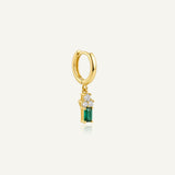 Créole breloque pendentif Eclat Emeraude