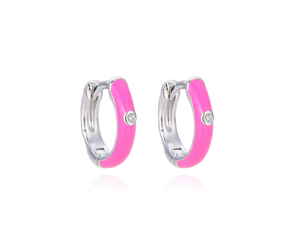 creoles-email-rose-strass-argent-925