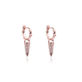 mini-creoles-pointes-cones-brillants-plaque-or-rose-zirconium