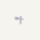 Mini piercing oreille croix chrétienne Madone