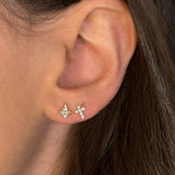 Mini piercing oreille croix chrétienne Madone