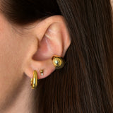 Mini puce d'oreille boule pierre fine Bubble