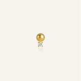 Mini puce d'oreille boule pierre fine Bubble