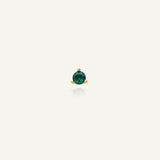 Mini piercing oreille solitaire vert Emeraude