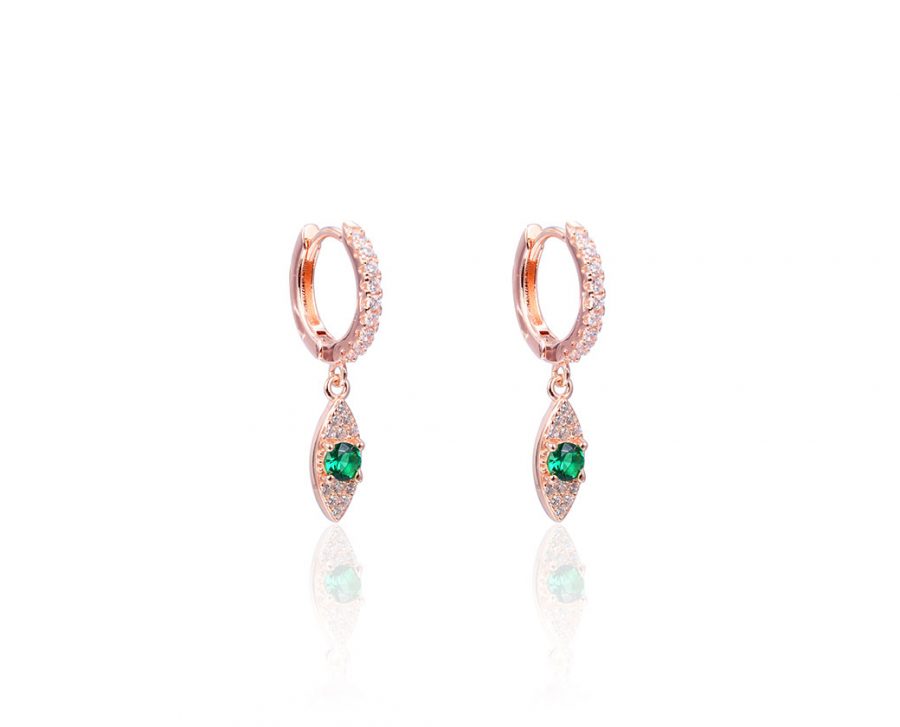 creoles-yeux-verts-rose-gold-evil-eye