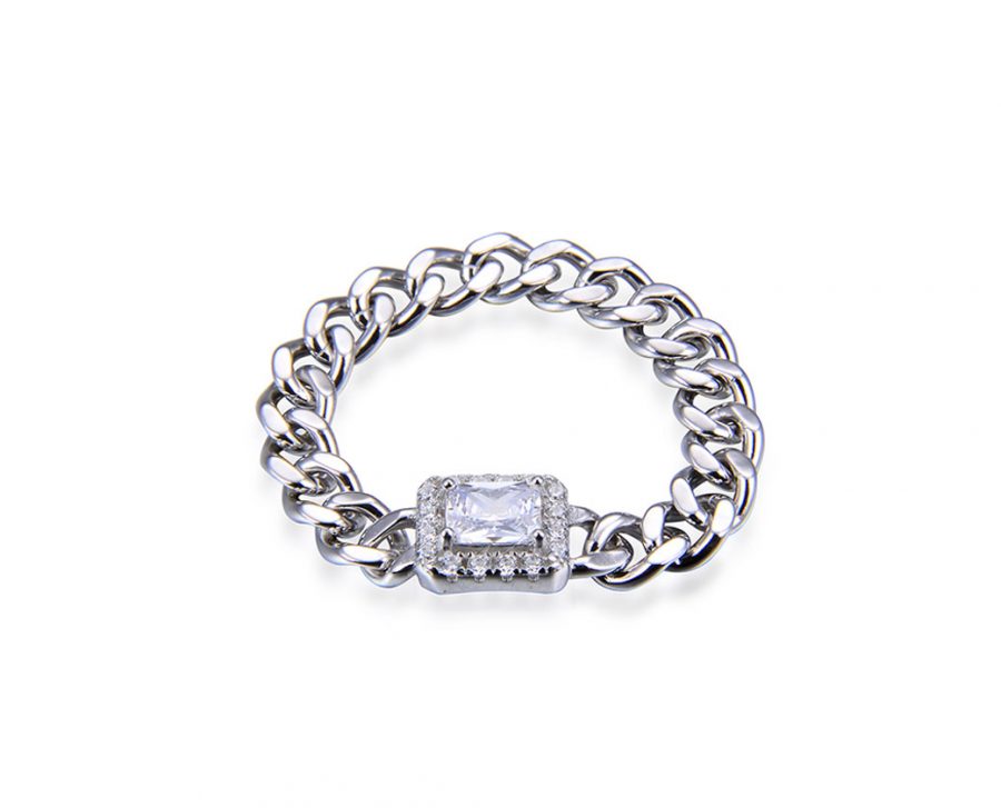 bague-chaine-rectangle-maille-gourmette-argent