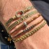 bracelet-tresse-homme-kaki-beige-perles-dorees