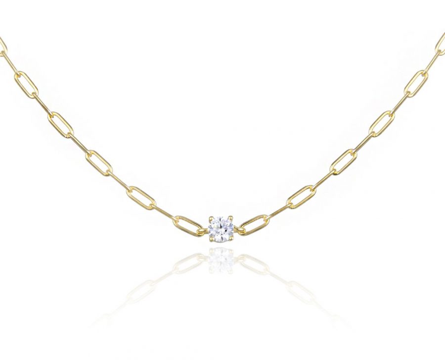 collier-chaine-maillons-solitaire-dore